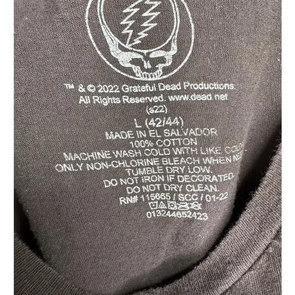 Grateful Dead Official Mens Large Rainbow Dancing Bears Black T-Shirt - Picture 4 of 4